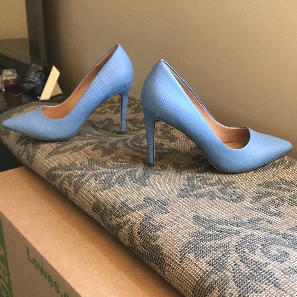 Baby blue high heels